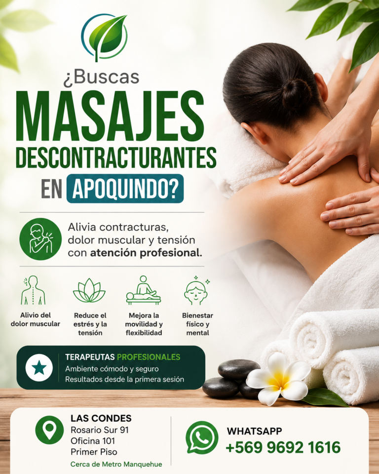 Masajes Descontracturantes Apoquindo: alivio profesional para contracturas y tensión muscular